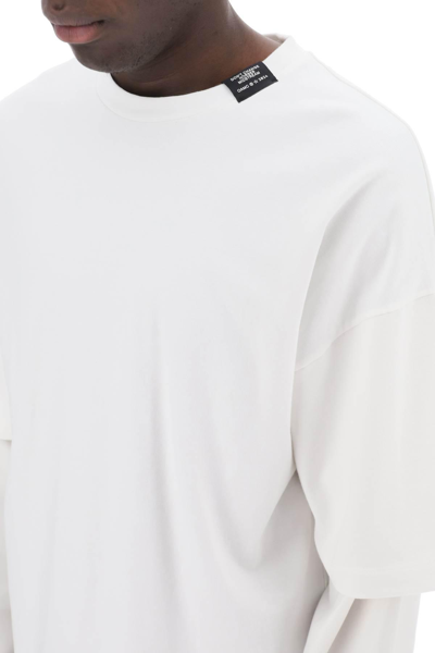 Shop Oamc Long-sleeved Layered T-shirt In White