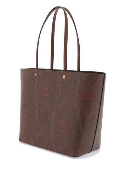Shop Etro Essential Large Tote Bag In Brown,red