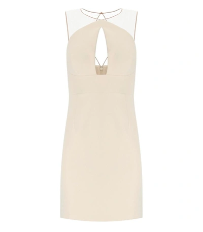 Shop Elisabetta Franchi Butter Dress With Tulle In White