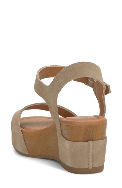 Shop Lucky Brand Adario Ankle Strap Platform Wedge Sandal In Dune Oilsue