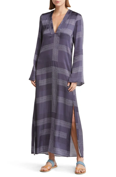 Shop Lemlem Theodora Long Sleeve Maxi Dress In Bezu Night