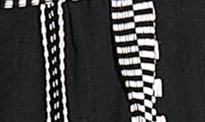 Shop Elan Cotton Cover-up Babydoll Minidress In Black White