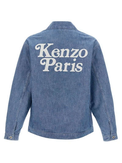 Shop Kenzo By Verdy Casual Jackets, Parka Light Blue