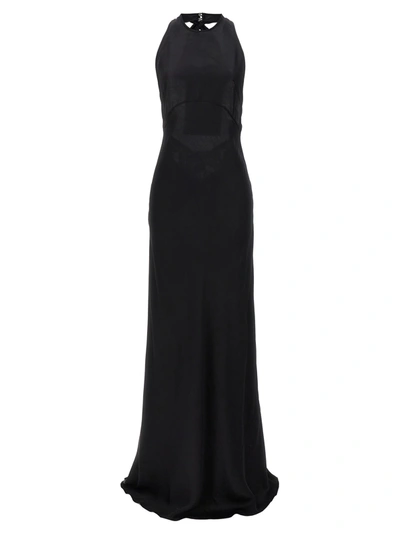 Shop N°21 Lace Satin Long Dress Dresses Black
