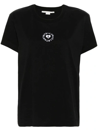 Shop Stella Mccartney T-shirt With Lovestruck Logo In Black