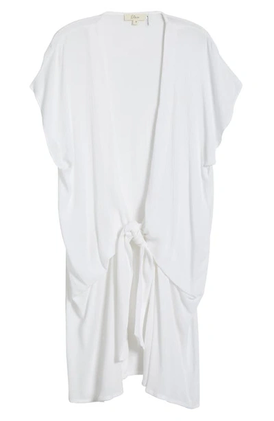 Shop Elan Tie Front Cover-up Wrap Dress In White