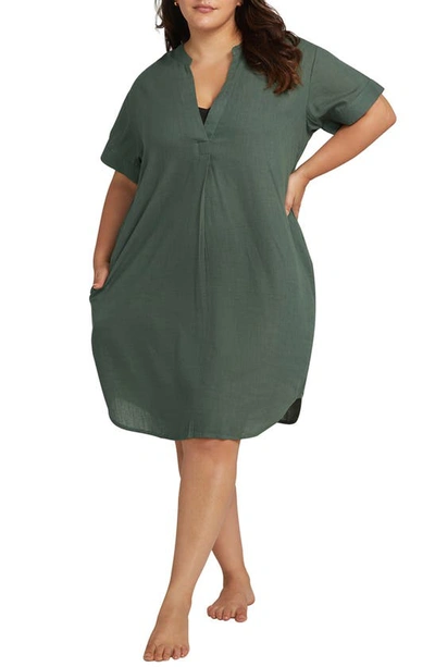 Shop Artesands Amadeus Cover-up Dress In Sage Green