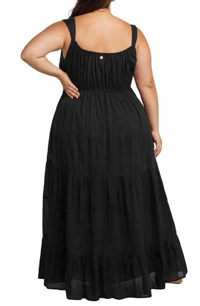 Shop Artesands Liszt Cotton Cover-up Dress In Black