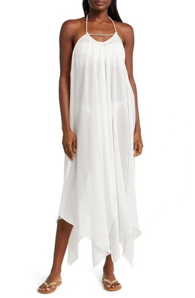 Shop Ramy Brook Joyce Halter Cover-up Dress In White