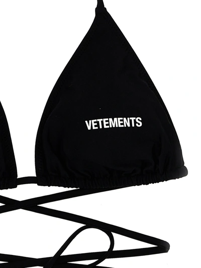 Shop Vetements Logo Beachwear Black