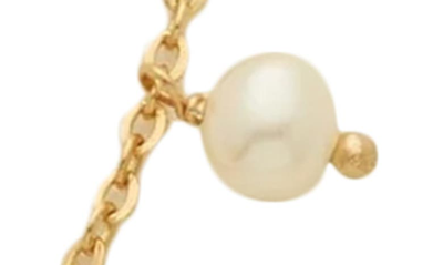 Shop Made By Mary Floating Freshwater Pearl Necklace In Gold