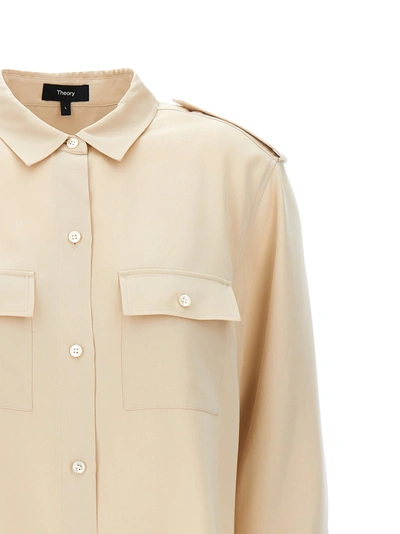 Shop Theory Lyoncell Blouse Shirt, Blouse Beige