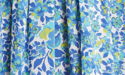 Shop Poupette St Barth Sasha Floral Cover-up Minidress In Blue Net