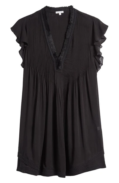 Shop Poupette St Barth Sasha Cover-up Minidress In Black