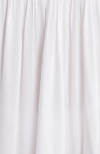 Shop Poupette St Barth Sasha Pintuck Pleat Cover-up Minidress In Optic White