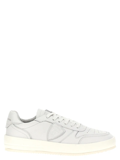 Shop Philippe Model Nice Low Sneakers White