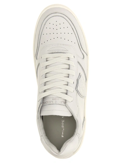 Shop Philippe Model Nice Low Sneakers White