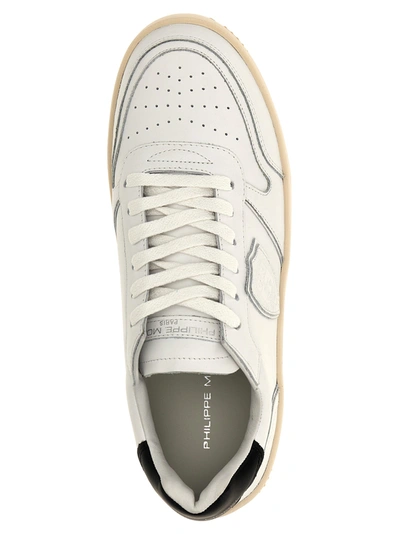 Shop Philippe Model Nice Low Sneakers White/black
