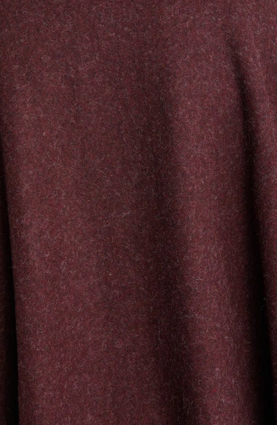 Treasure & Bond Blanket Stripe Cape In Burgundy Combo