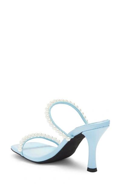 Shop Jeffrey Campbell Akoya Imitation Pearl Sandal In Light Blue Mirage