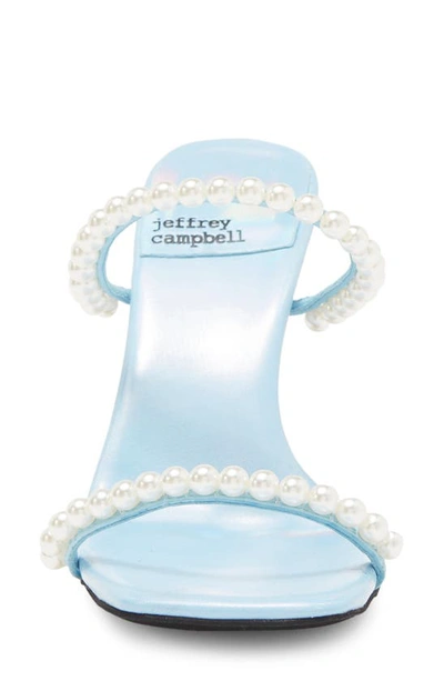 Shop Jeffrey Campbell Akoya Imitation Pearl Sandal In Light Blue Mirage