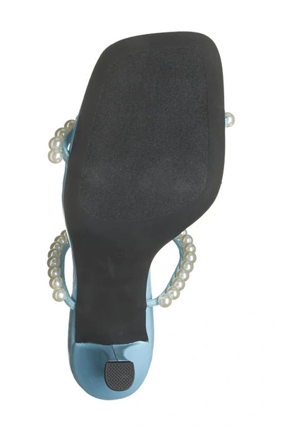 Shop Jeffrey Campbell Akoya Imitation Pearl Sandal In Light Blue Mirage