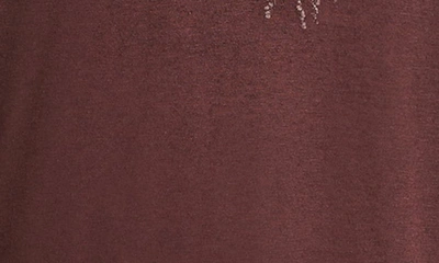 Shop John Varvatos Raven Embroidered Linen Blend Burnout T-shirt In Terra Brown