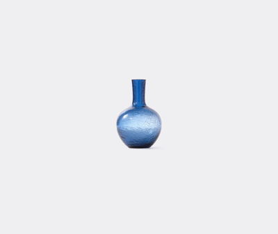 Polspotten Ball Body Glass Vase (32cm) In Dark Blue