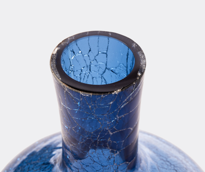 Polspotten Ball Body Glass Vase (32cm) In Dark Blue