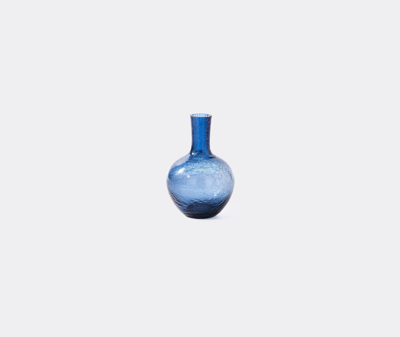 Polspotten Ball Body Glass Vase (32cm) In Dark Blue