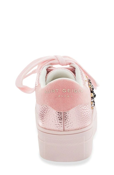 Shop Kurt Geiger London Kids' Mini Laney Eye Platform Sneaker In Pink