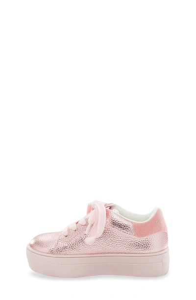 Shop Kurt Geiger London Kids' Mini Laney Eye Platform Sneaker In Pink