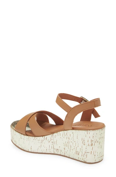 Shop Cordani Jordie Platform Wedge Sandal In Cuoio Leather