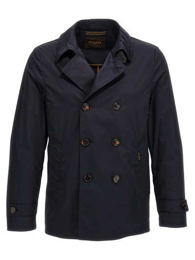 Shop Moorer Scarp-arqua-saf Coats, Trench Coats Blue
