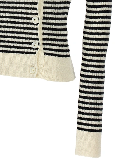 Shop N°21 Striped Cardigan Sweater, Cardigans White/black