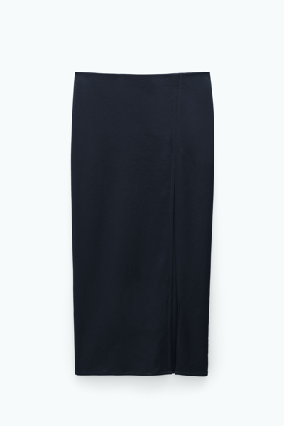 Shop Filippa K Silk Pencil Skirt In Black
