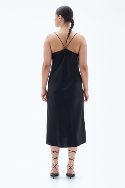 Shop Filippa K Draped Slip Dress In Black