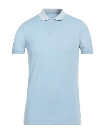 Shop Fradi Man Polo Shirt Sky Blue Size S Cotton, Polyamide, Elastane
