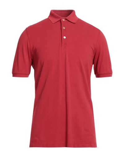 Shop Fedeli Man Polo Shirt Red Size 50 Cotton