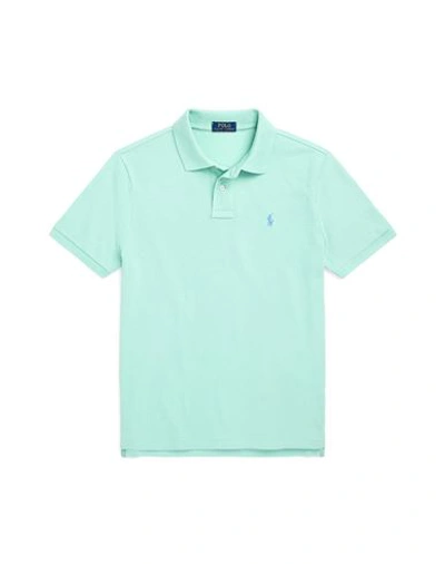 Shop Polo Ralph Lauren Man Polo Shirt Light Green Size L Cotton