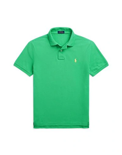 Shop Polo Ralph Lauren Man Polo Shirt Emerald Green Size L Cotton