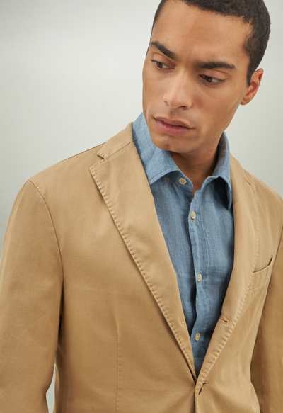 Boglioli Comfort Microstructure K-jacket In Beige