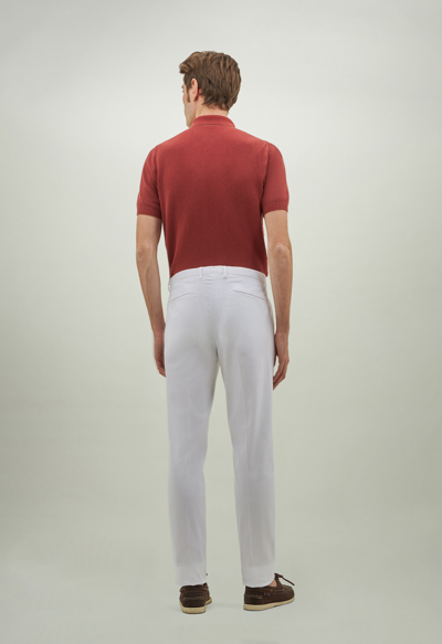 Boglioli Slim-cut Chino Trousers In White