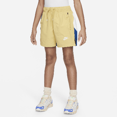 Shop Nike Sportswear Amplify Big Kids' Woven Shorts In Yellow