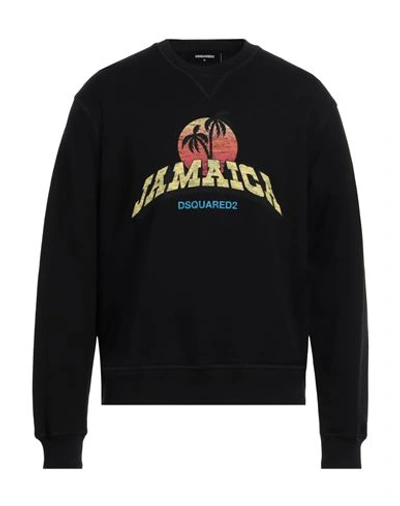 Shop Dsquared2 Man Sweatshirt Black Size L Cotton
