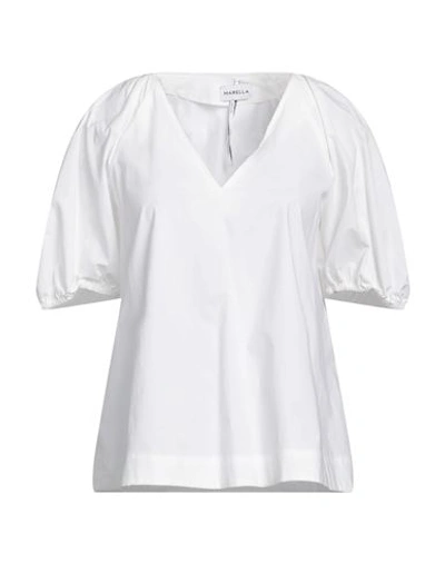 Shop Marella Woman Top White Size 6 Cotton, Elastane