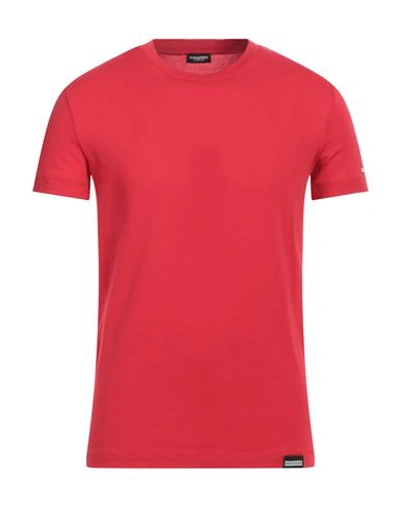 Shop Dsquared2 Man Undershirt Red Size M Cotton, Elastane