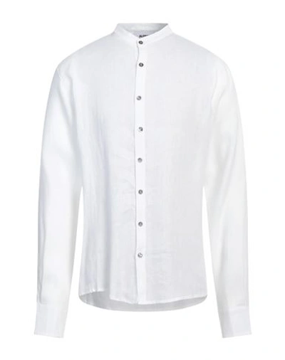 Shop Alpha Studio Man Shirt White Size 44 Linen