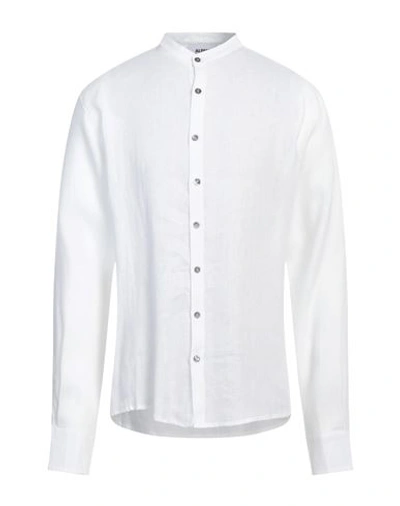 Alpha Studio Man Shirt White Size 44 Linen In White