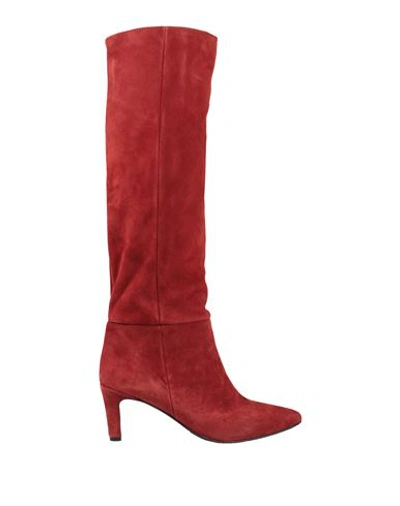 Shop L'arianna Woman Boot Rust Size 8 Soft Leather In Red